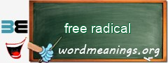 WordMeaning blackboard for free radical